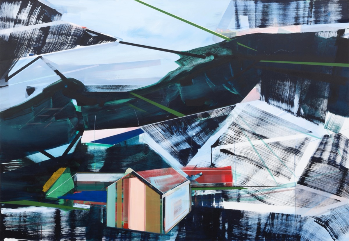 Polarkreis, Acryl, Öl auf Leinwand, 130 cm x 170 cm, 2013